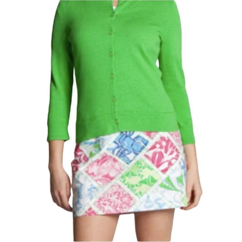 Lilly Pulitzer Jubilee Skirt 12 Multicolor Patch‎ Print A-line Mini Vibrant Fish